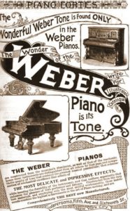 Weber Piano Advertisement from the 1880's