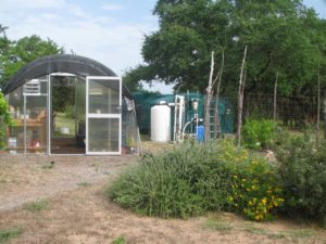 photo of the Greenhouse and Rainwater System