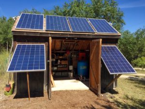 photo of All six solar system panels installed